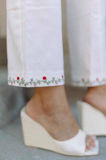 Helena Embroidered Crop Pant