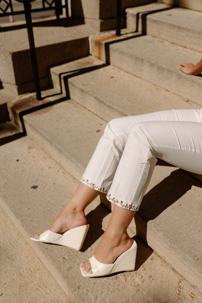 Helena Embroidered Crop Pant